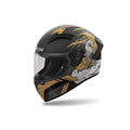 Airoh Connor Zeus Nero/Oro Opaco (CNZ35), casco integrale in vista laterale di tre quarti