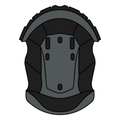 Cuffia interna nera Airoh Commander Crown Padding, ricambio originale disponibile nelle taglie da XS a XXL