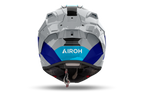 Airoh GP 800 Competition Blu Lucido visto da dietro, con la parte posteriore della calotta
