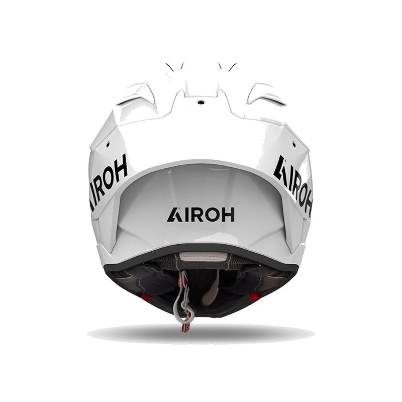 Airoh GP 800 FIM Racing #1 Color Bianco Lucido GP8F14, casco integrale, visto da dietro
