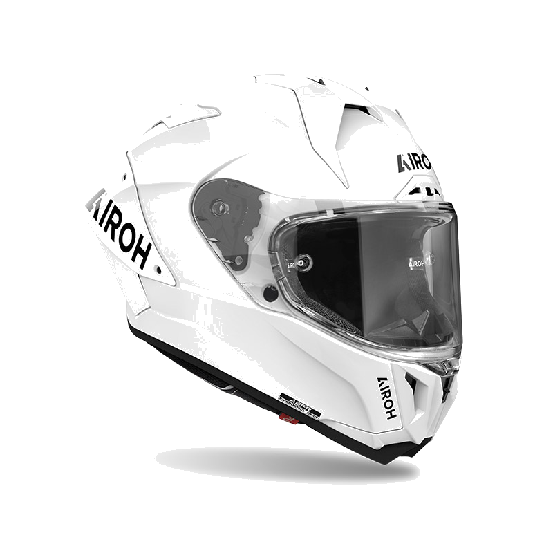 Airoh GP 800 FIM Racing #1 Color Bianco Lucido GP8F14, casco integrale, vista di tre quarti dal lato destro
