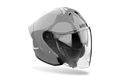 Airoh H 21 Color grigio cemento lucido, casco jet con visiera lunga, vista di tre quarti anteriore