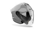 Airoh H 21 Color grigio cemento lucido, casco jet con visiera lunga, vista di tre quarti anteriore