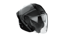 Airoh H 21 Square nero e antracite, casco jet con visiera lunga visto di tre quarti