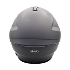 Casco jet Airoh H.20 grigio opaco visto da dietro, con logo Airoh sulla calotta