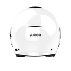 Airoh Helyos Color Bianco Lucido visto da dietro, con il logo Airoh sulla calotta in termoplastica HRT