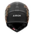 Retro del casco Airoh J110 ONI nero opaco con scritta Airoh chiara