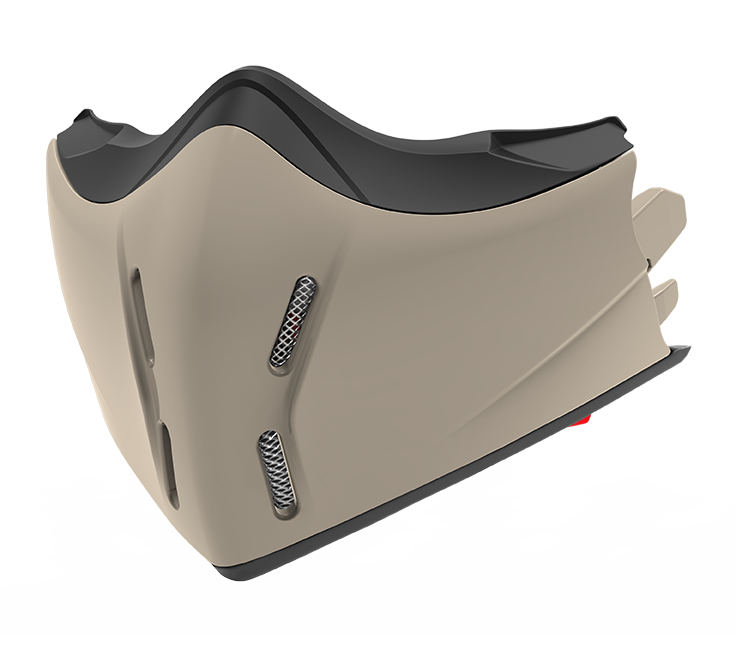Mentoniera Mocha Glow Lucido originale Airoh J1110M per casco J 110, foto ufficiale del ricambio