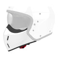 Mentoniera Bianco Lucido originale Airoh J114M per casco J 110, mostrata su un casco in trasparenza, foto ufficiale del ricambio