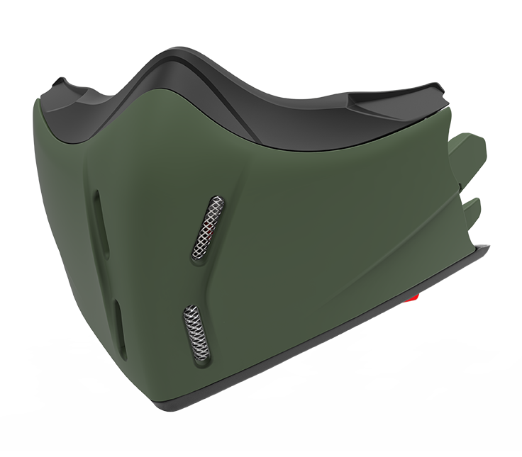 Mentoniera Verde Militare Opaco originale Airoh J1170M per casco J 110, foto ufficiale del ricambio