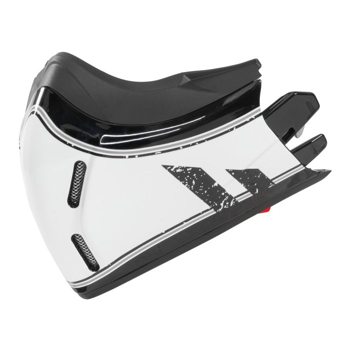 Mentoniera Raster Bianco Lucido originale Airoh J1R39M per casco J 110, foto ufficiale del ricambio