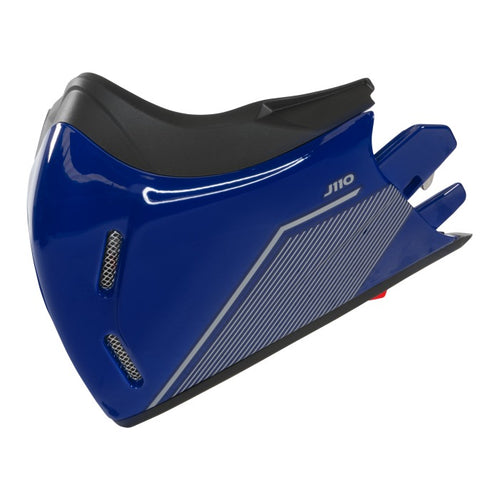 Mentoniera Slim Blu Lucido originale Airoh J1S18M per casco J 110, foto ufficiale del ricambio