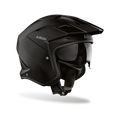 Airoh Kombakt nero opaco, casco jet 2 in 1 con frontino e sun visor, vista laterale di tre quarti