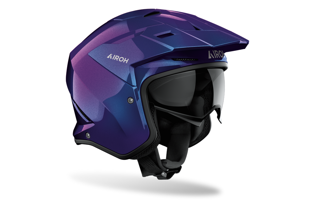 Airoh Kombakt Shimmer blu viola codice KO35, lato destro