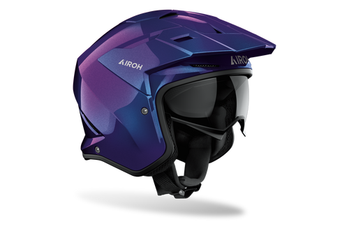 Airoh Kombakt Shimmer blu viola codice KO35, lato destro