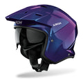 Casco jet Airoh Kombakt Shimmer blu viola, vista tre quarti anteriore sinistra