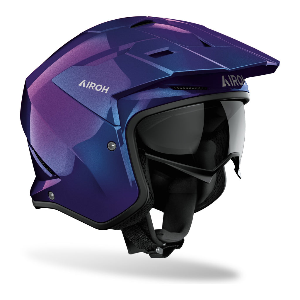 Airoh Kombakt Shimmer blu viola codice KO35, lato destro
