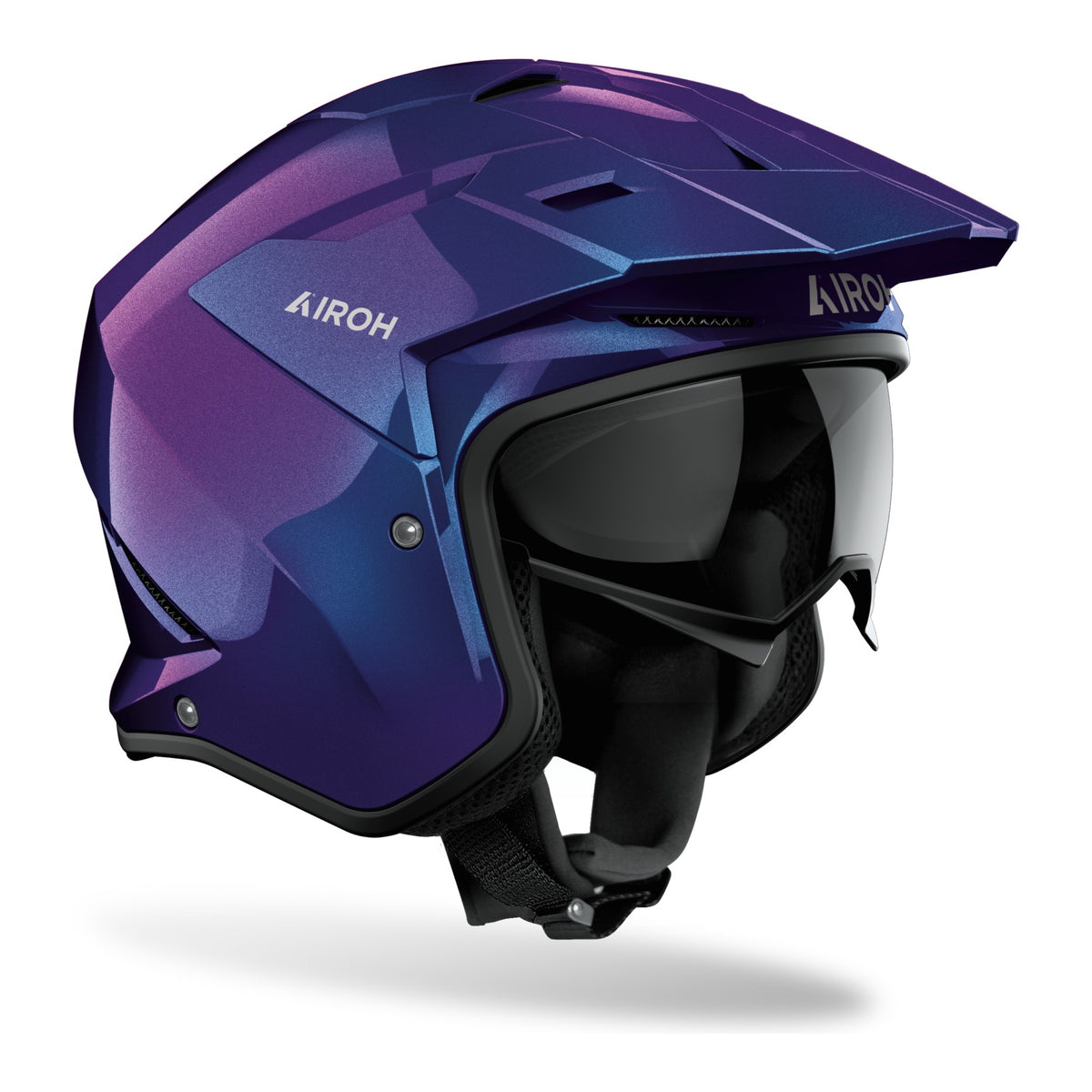 Airoh Kombakt Shimmer blu viola codice KO35, lato destro