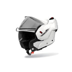 Airoh Mathisse II MTH214 bianco lucido con mentoniera sollevata, lato destro