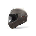 Casco modulare Airoh Mathisse II Color bronzo opaco, vista tre quarti anteriore sinistra