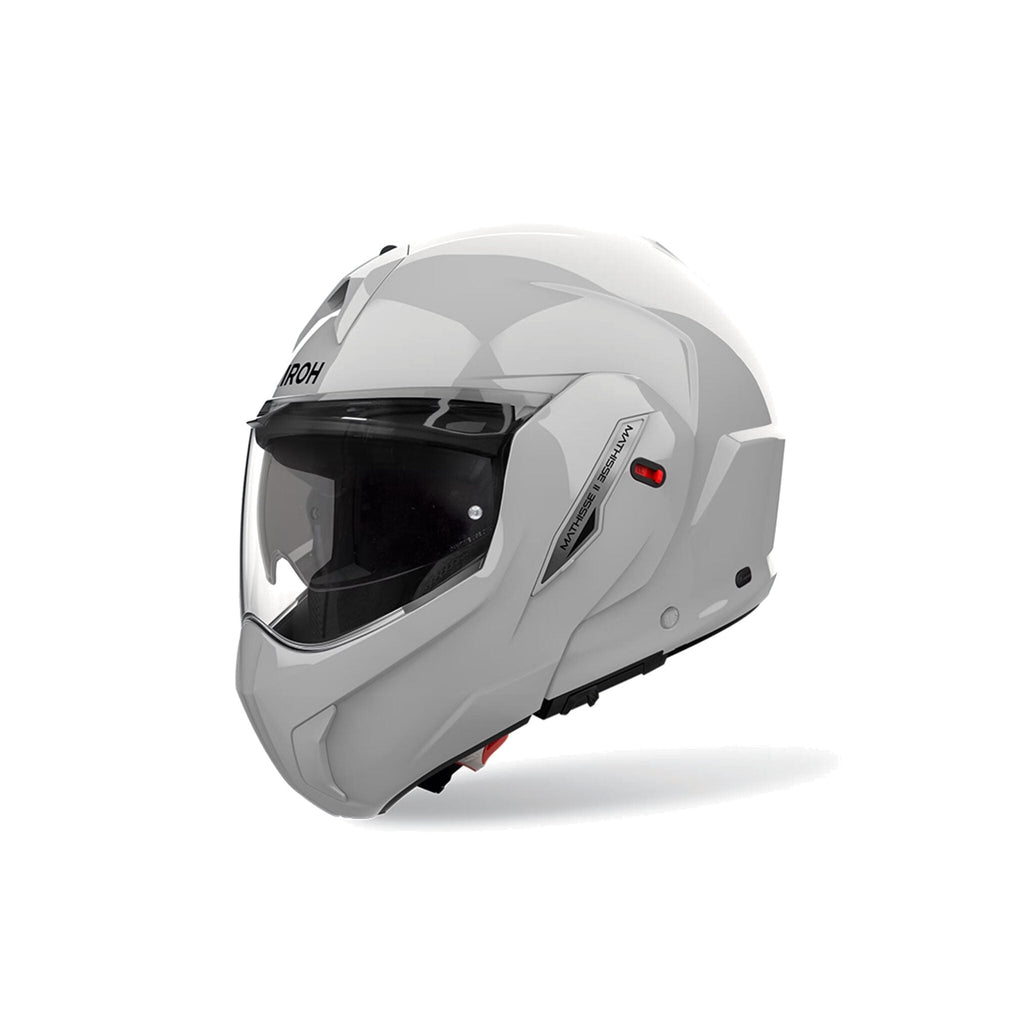 Casco modulare Airoh Mathisse II Color grigio cemento lucido, tre quarti anteriore sinistra
