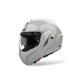 Casco modulare Airoh Mathisse II Color grigio cemento lucido, tre quarti anteriore sinistra