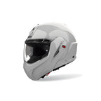 Casco modulare Airoh Mathisse II Color grigio cemento lucido, tre quarti anteriore sinistra