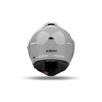 Retro del casco modulare Airoh Mathisse II grigio cemento lucido con logo Airoh