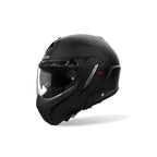 Casco modulare Airoh Mathisse II Color nero opaco, vista tre quarti anteriore sinistra