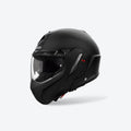 Casco modulare Airoh Mathisse II Color nero opaco, vista tre quarti anteriore sinistra