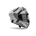 Airoh Matryx Scope Grigio Chiaro/Nero Lucido MXS38, casco integrale, vista di tre quarti dal lato destro