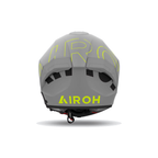 Airoh Matryx Scope Grigio/Giallo Fluo Opaco MXS31, casco integrale, visto da dietro