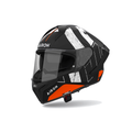 Airoh Matryx Scope Nero/Arancio Opaco MXS32, casco integrale, vista di tre quarti dal lato sinistro