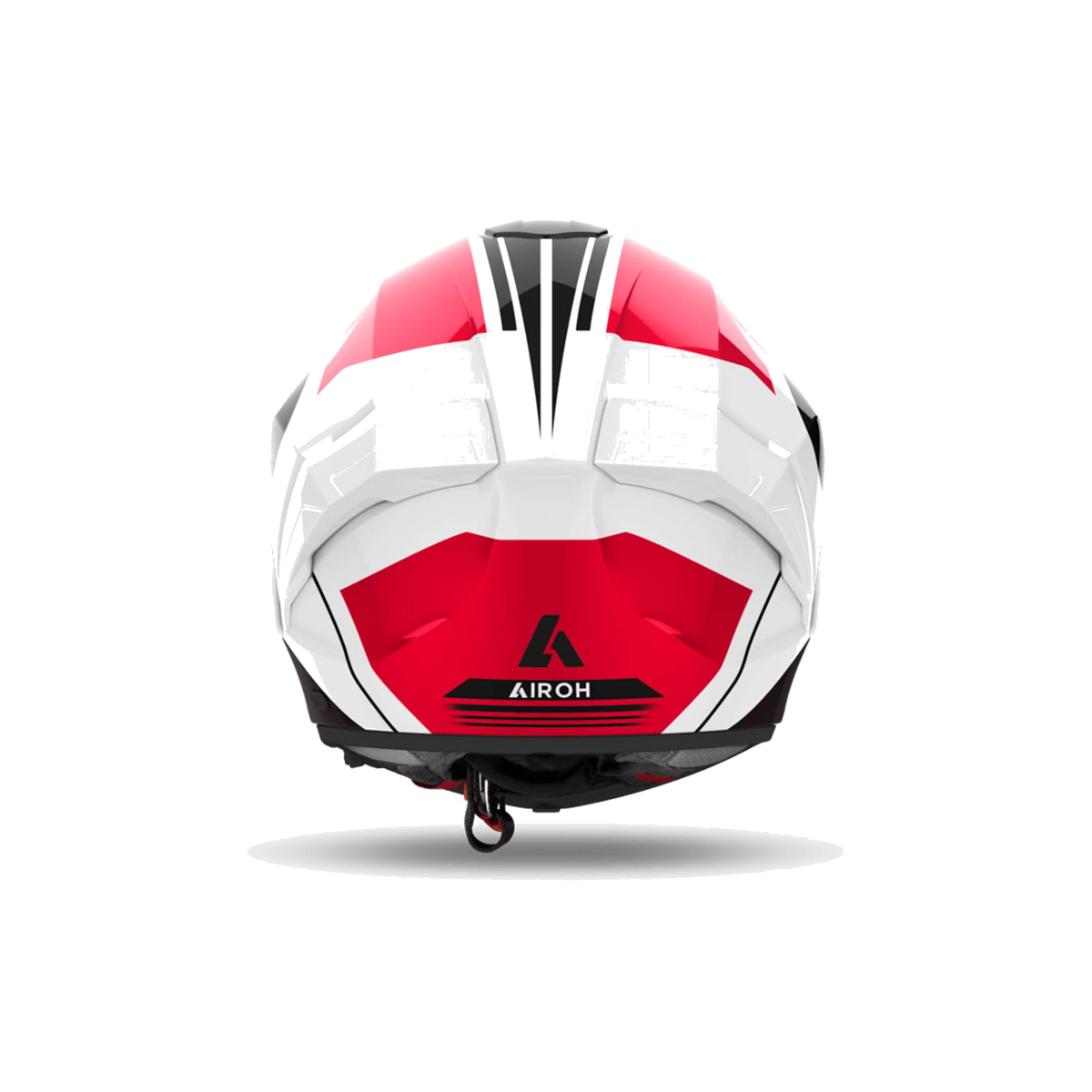 Airoh Matryx Thron Rosso/Bianco/Nero Lucido MXT55, casco integrale, visto da dietro