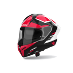 Airoh Matryx Thron Rosso/Bianco/Nero Lucido MXT55, casco integrale, vista di tre quarti dal lato sinistro
