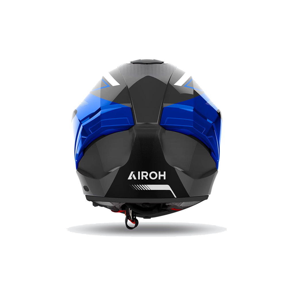 Airoh Matryx Wide Nero/Blu Lucido MXW18, casco integrale, visto da dietro