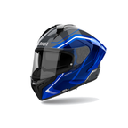Airoh Matryx Wide Nero/Blu Lucido MXW18, casco integrale, vista di tre quarti dal lato sinistro