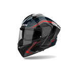 Airoh Matryx Wide Nero/Rosso Lucido MXW55, casco integrale, vista di tre quarti dal lato sinistro