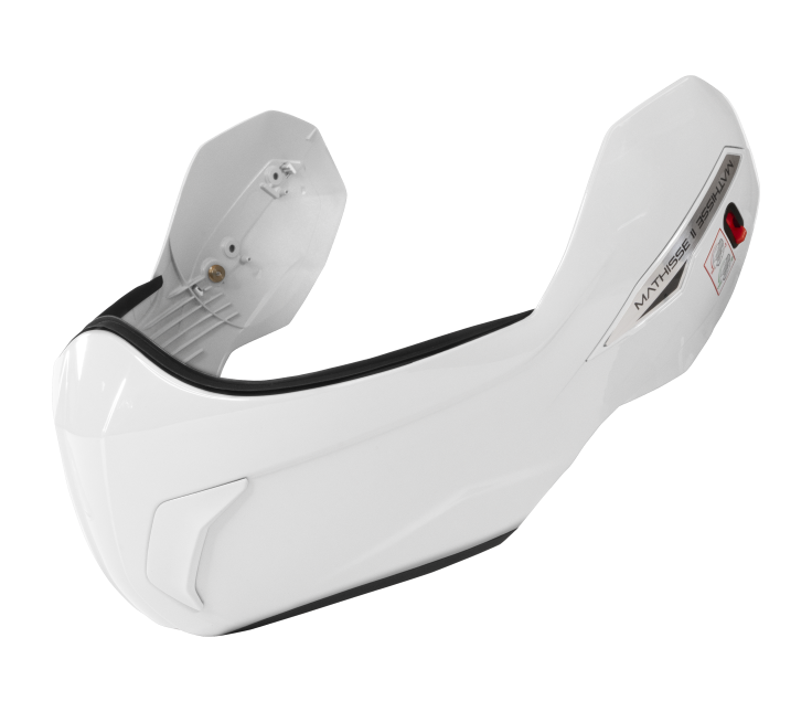 Mentoniera Bianco Lucido originale Airoh MTH214M per casco Mathisse II, foto ufficiale del ricambio
