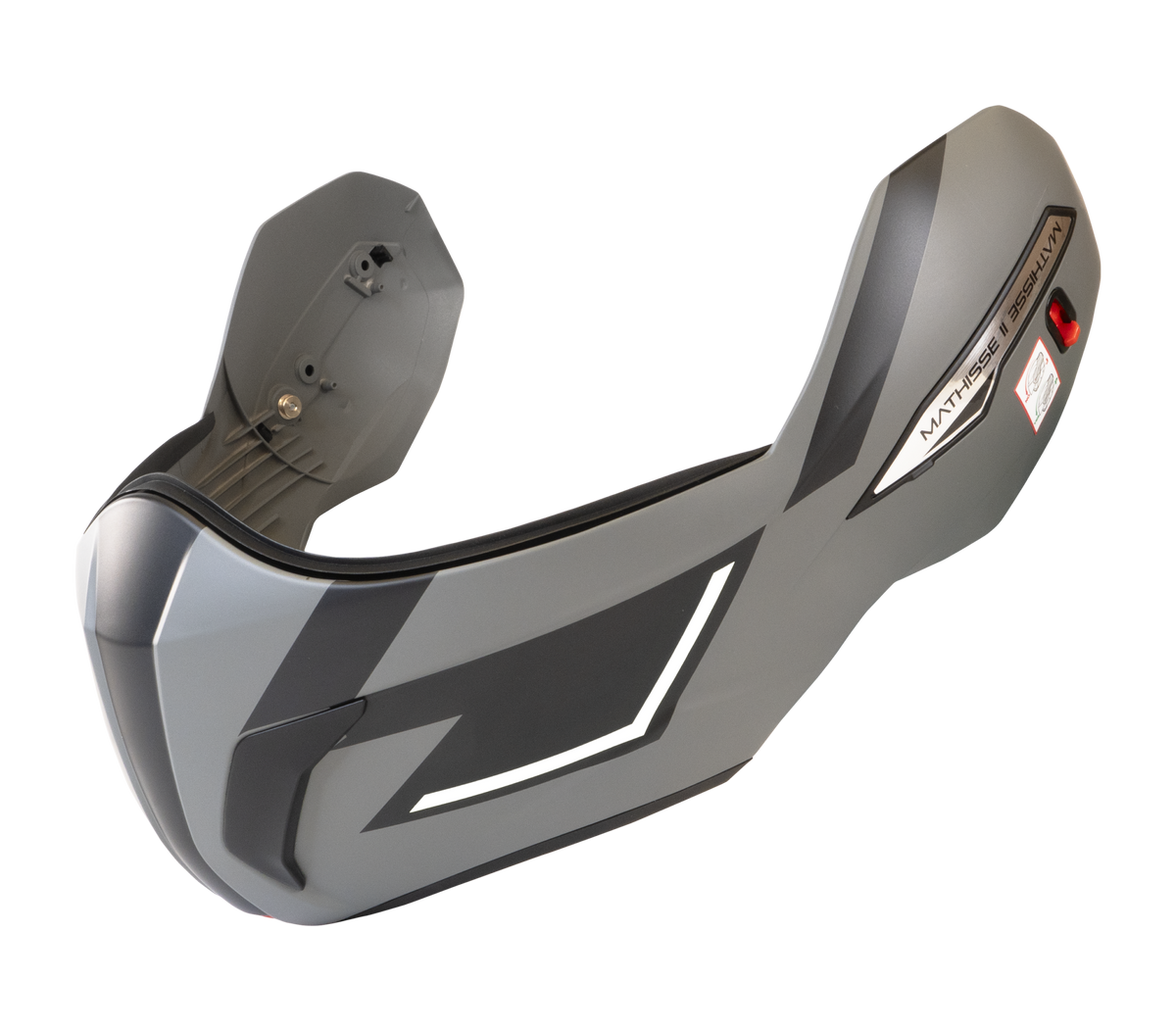 Mentoniera Genius Grigio Opaco originale Airoh MTH2G35M per casco Mathisse II, foto ufficiale del ricambio