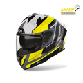 Airoh Spark 2 Blade Giallo Lucido (SP2B31), casco integrale visto di tre quarti anteriore, con badge 5 stelle SHARP