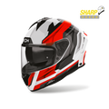 Airoh Spark 2 Blade Rosso Lucido (SP2B55), casco integrale visto di tre quarti anteriore, con badge 5 stelle SHARP