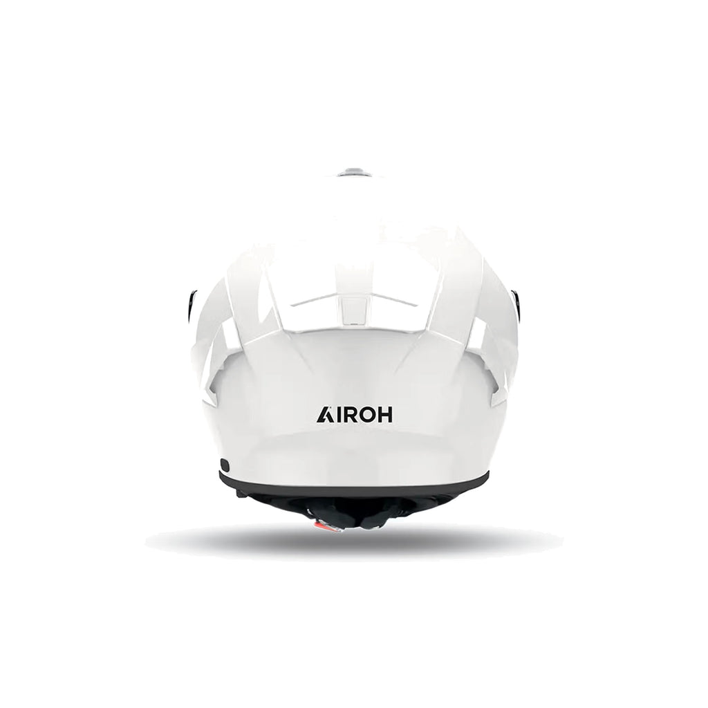 Airoh Spark 2 Color bianco lucido SP214, casco visto da dietro con logo Airoh