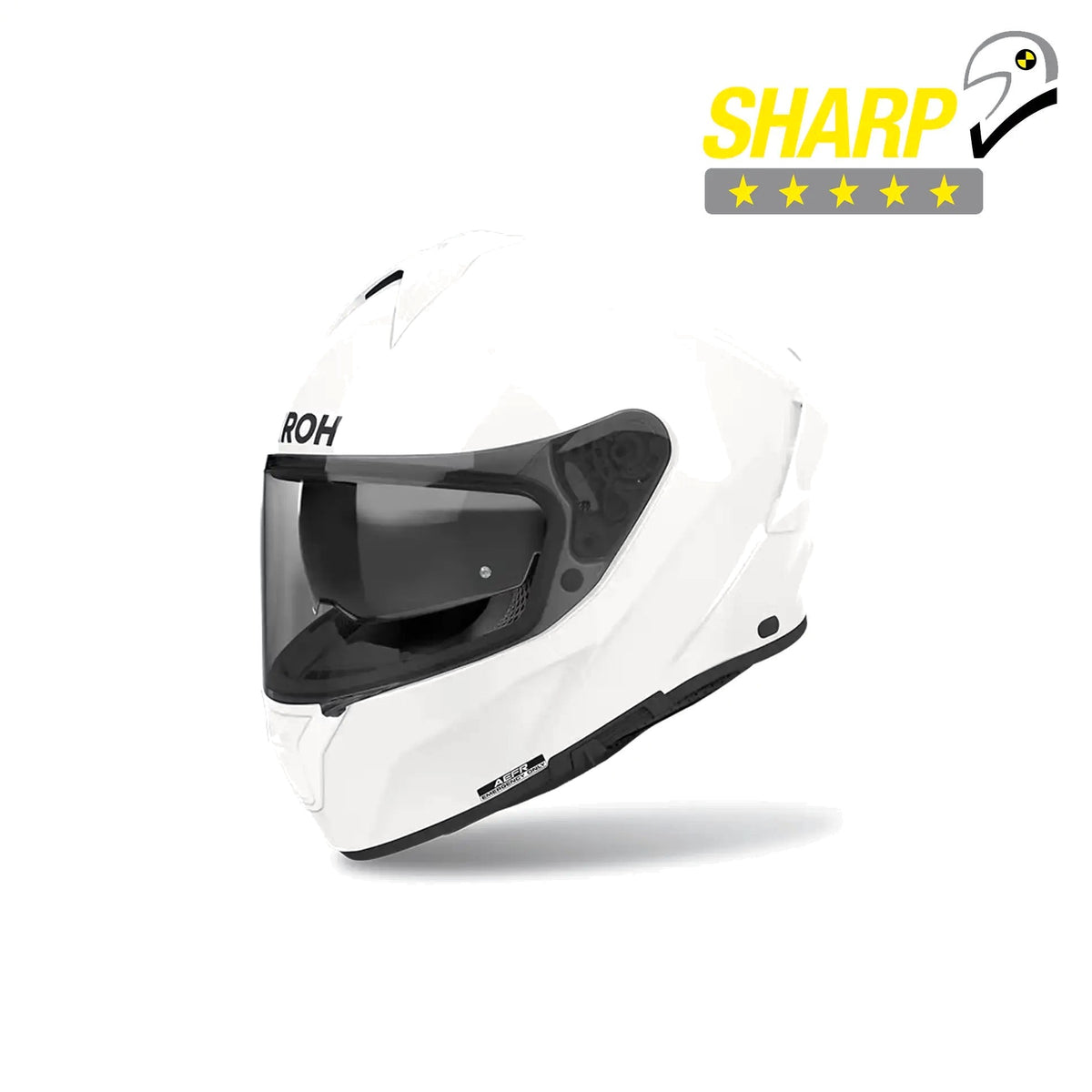 Casco integrale Airoh Spark 2 Color bianco lucido, vista tre quarti anteriore sinistra