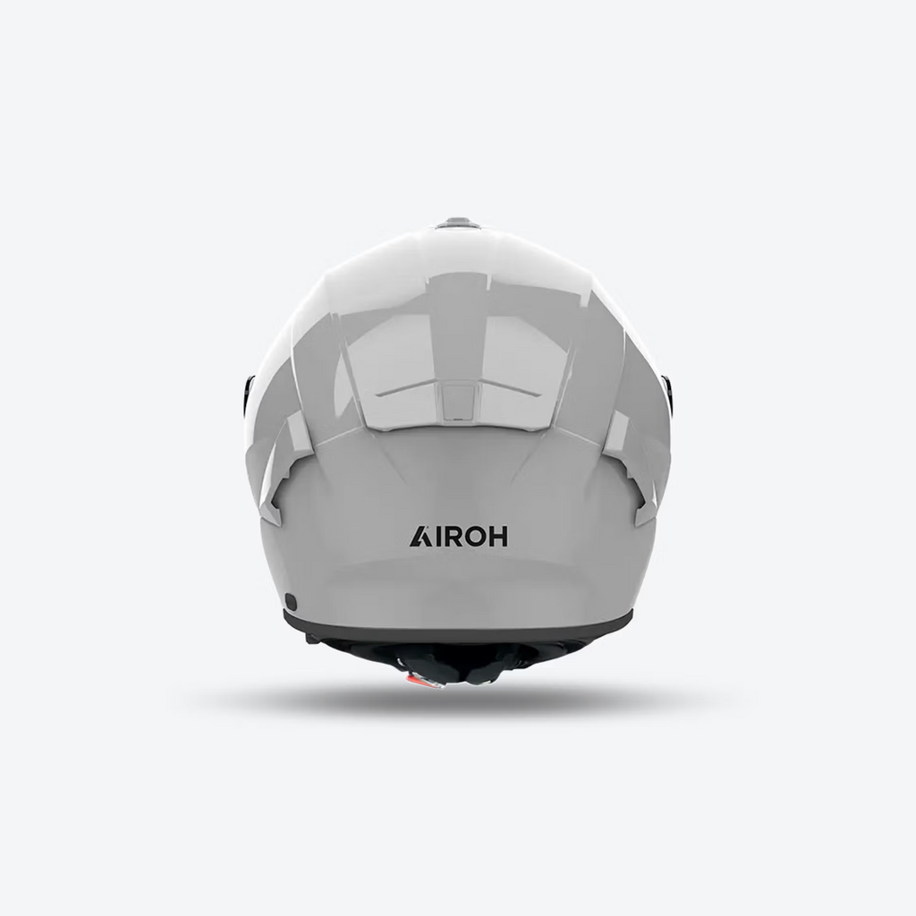 Spark 2 Color Airoh in grigio cemento lucido, vista frontale con calotta HRT