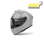 Casco integrale Airoh Spark 2 Color grigio cemento lucido, vista tre quarti anteriore sinistra