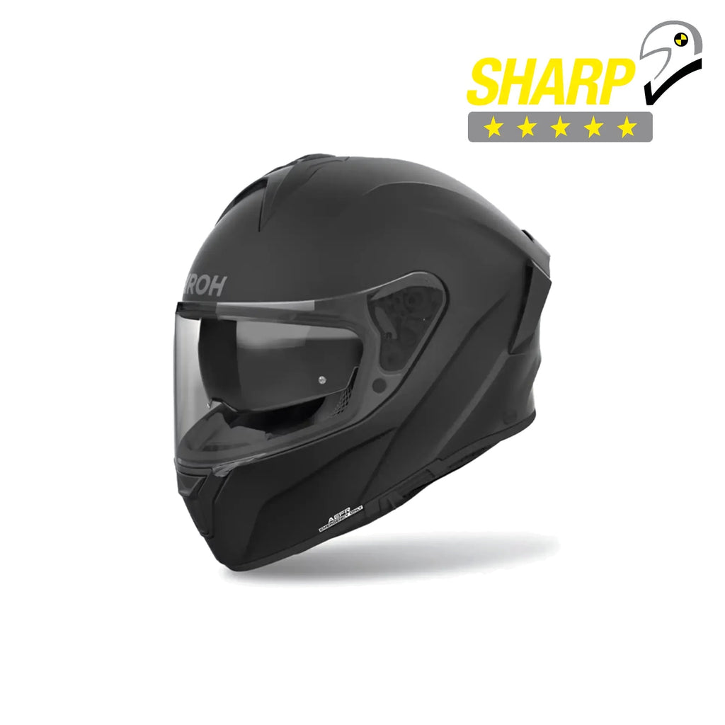 Casco integrale Airoh Spark 2 Color nero opaco, vista tre quarti anteriore sinistra