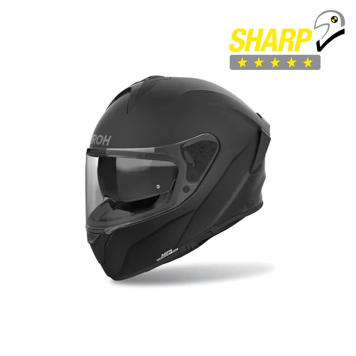 Casco integrale Airoh Spark 2 Color nero opaco, vista tre quarti anteriore sinistra
