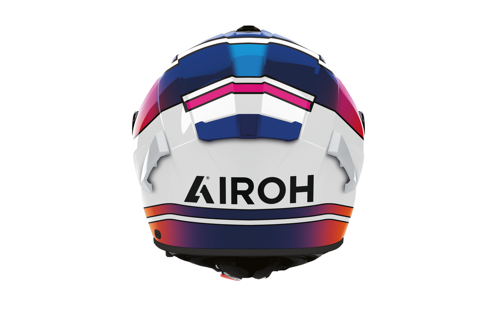 Spark 2 Lively Airoh in bianco multicolore, vista frontale con calotta HRT