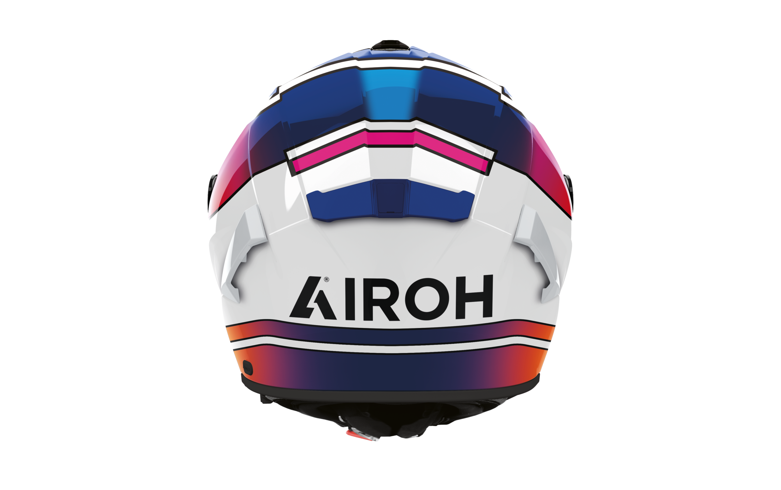 Spark 2 Lively Airoh in bianco multicolore, vista frontale con calotta HRT